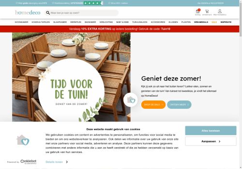 Screenshot van homedeco.nl