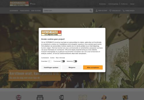 Screenshot van hornbach.nl