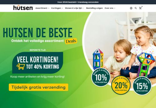 Screenshot van hutsen.nl