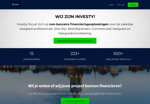 Screenshot van investy.nl