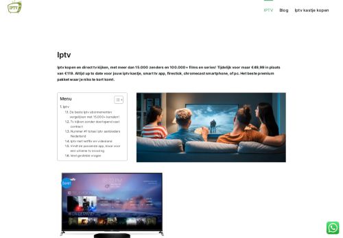 Screenshot van iptv-abonnementen.nl