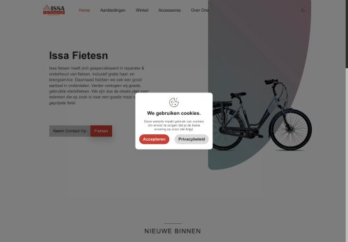 Screenshot van issa-fietsen.nl