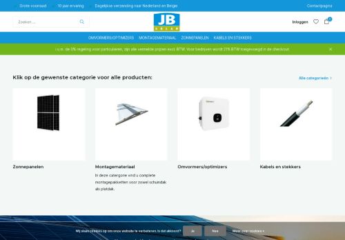 Screenshot van jbsolar.nl