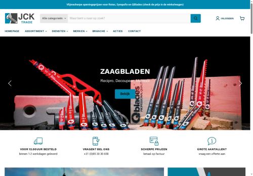 Screenshot van jck-trade.nl
