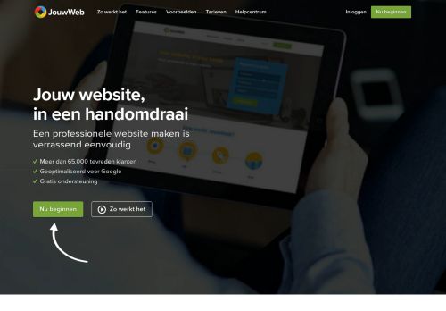 Screenshot van jouwweb.nl