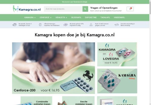 Screenshot van kamagra.co.nl