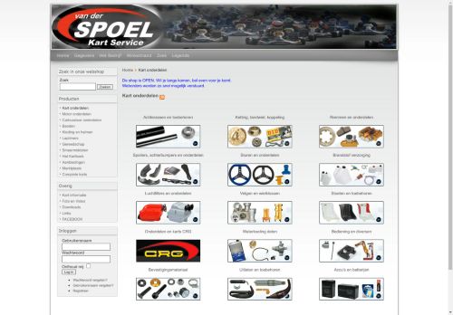 Screenshot van kartservice.nl