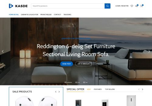 Screenshot van kasde.nl