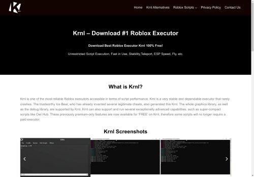 Screenshot van krnl.dev