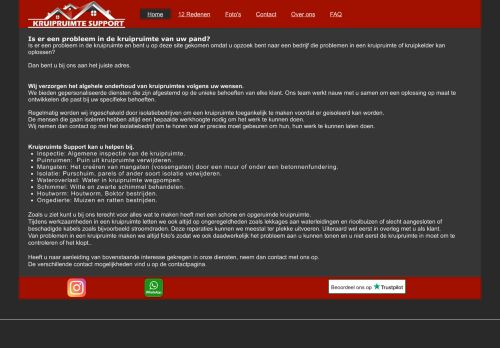 Screenshot van kruipruimte-support.nl