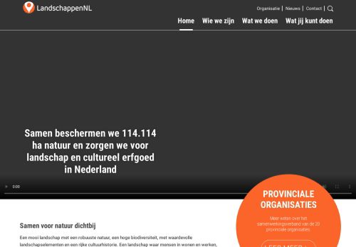 Screenshot van landschappen.nl