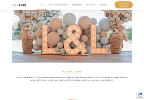 Screenshot van ledtersverhuur.nl