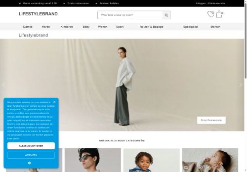 Screenshot van lifestylebrand.nl