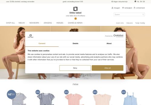Screenshot van littlelabel.nl