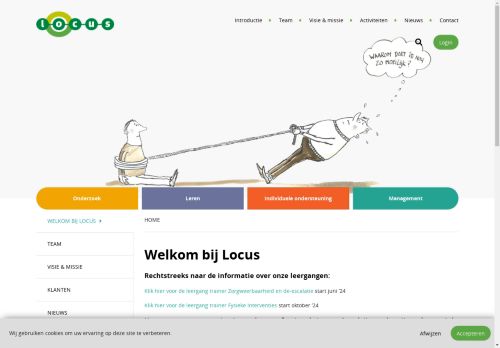 Screenshot van locustraining.org