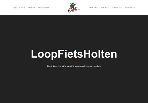 Screenshot van loopfietsholten.nl