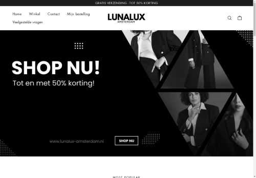 Screenshot van lunalux-amsterdam.nl