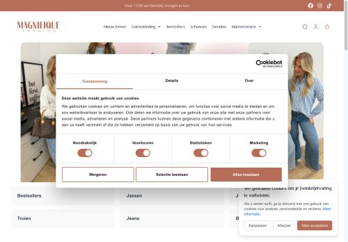 Screenshot van magnifiquefashion.nl