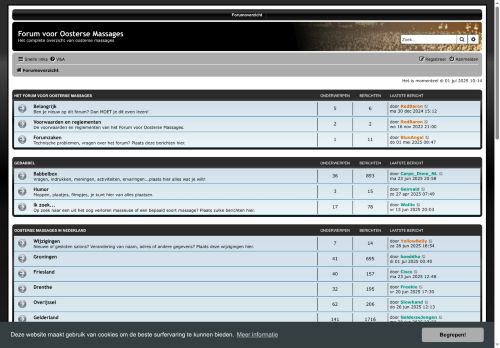 Screenshot van massageforum.nl