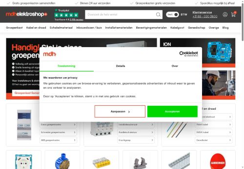 Screenshot van mdhelektroshop.nl