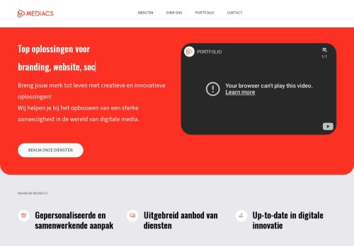 Screenshot van mediacs.be
