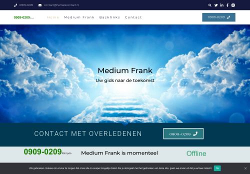 Screenshot van mediumfrank.nl