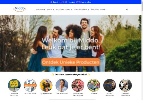 Screenshot van middo.nl
