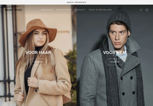 Screenshot van milan-mode.nl