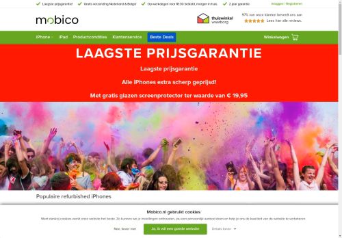 Screenshot van mobico.nl