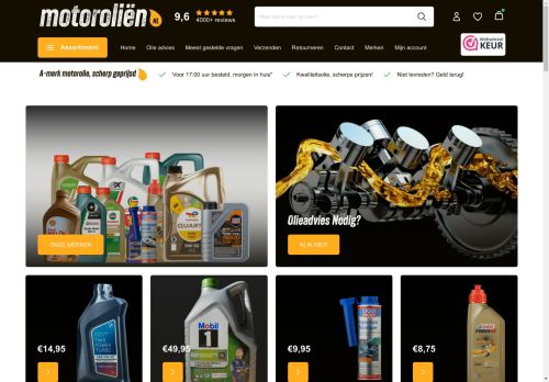 Screenshot van motorolien.nl