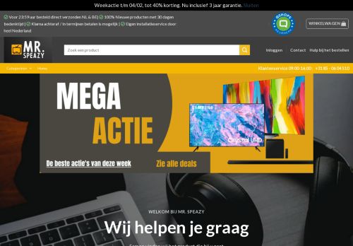 Screenshot van mrspeazy.nl