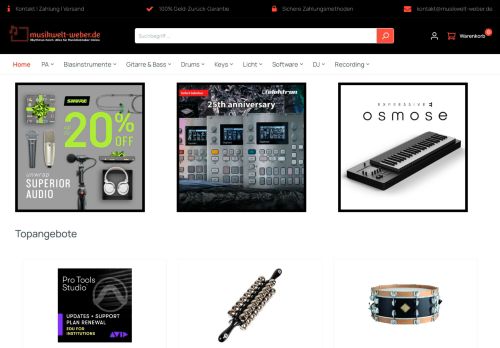Screenshot van musikwelt-weber.de