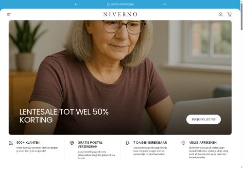 Screenshot van niverno.nl