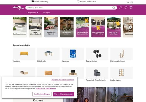 Screenshot van nl.vidaxl.be