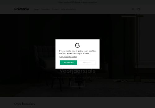 Screenshot van novensa.nl
