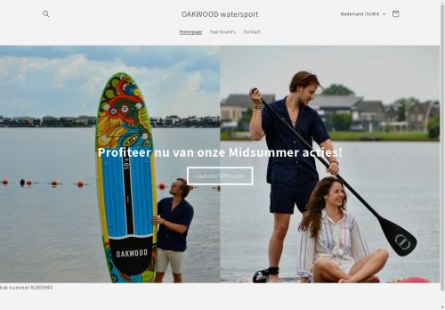 Screenshot van oakwoodwatersport.nl