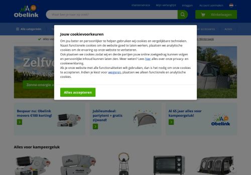 Screenshot van obelink.nl