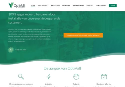 Screenshot van optivolt.nl