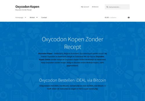 Screenshot van oxycodon-kopen.com