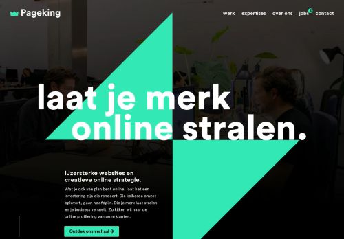 Screenshot van pageking.nl