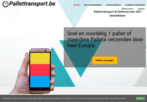 Screenshot van pallettransport.be