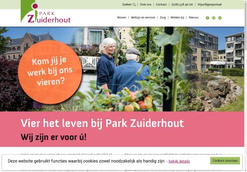 Screenshot van parkzuiderhout.nl