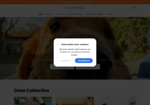 Screenshot van petra-winkel.nl