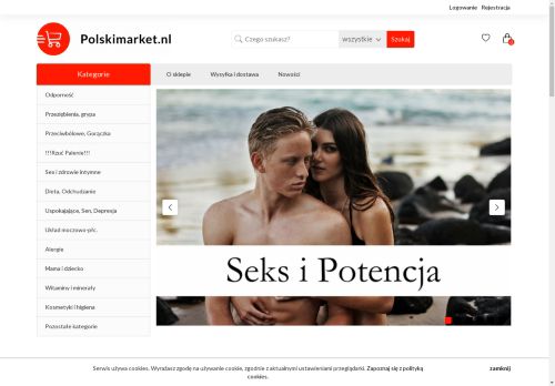 Screenshot van polskimarket.nl