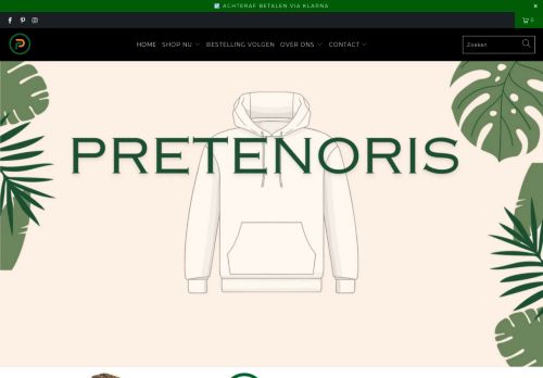 Screenshot van pretenoris.nl