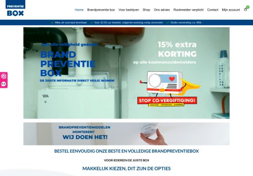 Screenshot van preventiebox.nl