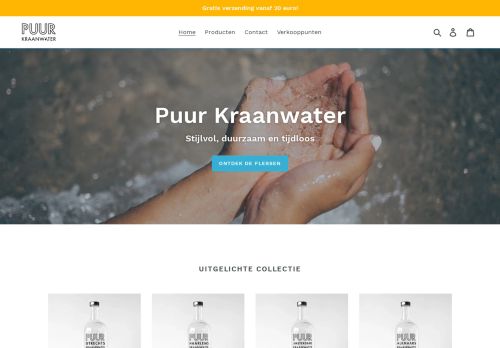 Screenshot van puurkraanwater.nl