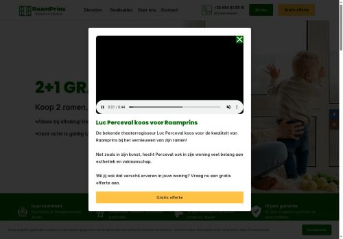 Screenshot van raamprins.be