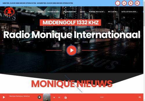 Screenshot van radiomoniqueinternationaal.nl