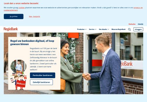 Screenshot van regiobank.nl